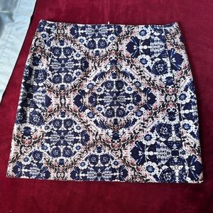 Adorable blue and pink print Joe Fresh Skirt 6